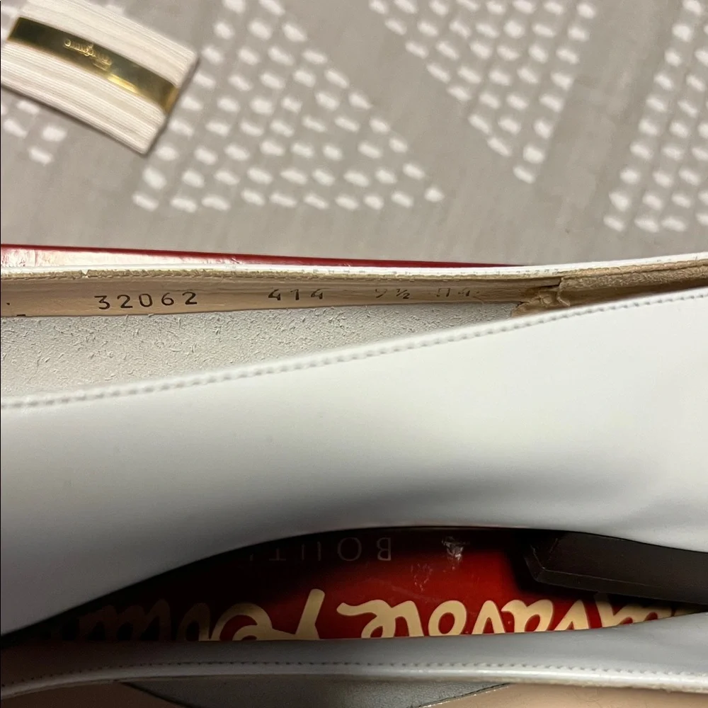 Salvatore Ferragamo White Leather Loafers - Picture 15 of 16